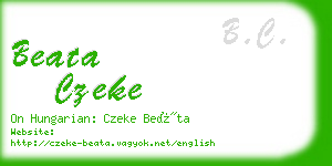 beata czeke business card